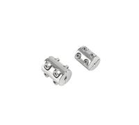 Abrazaderas De Cuerda De Cable Abrazadera Redonda De Anillo Resistente 3-8mm, Tope Agarre Cable Doble Pivote, 1-2 Uds(3mm 2pcs)