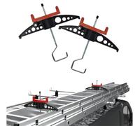 Abrazaderas de escalera de furgoneta con gancho ancho para barras de techo anchas, ideal para barras de ala Thule WingBars Evo Easy-Clamp - Probado contra golpes - CE