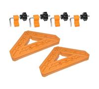 Abrazaderas de esquina para carpintería - 6 herramientas reutilizables de 45 grados, engranaje de inglete, accesorio de panel, función de fabricación de arte de corte, categoría de bienestar artesanal