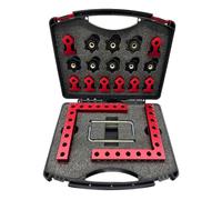 Abrazaderas de esquina para carpintería - Plantilla de sujeción de ángulo recto de aleación de aluminio, cuadrados de posicionamiento de 90 grados, aluminio anodizado 6061 + escalas grabadas, 140 mm