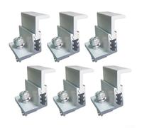 Abrazaderas de extremo de montaje de panel solar en paquete de 6 unidades de aluminio ajustable diseño de soporte Z adecuado para paneles de marco de 30 mm a 45 mm para una configuración eficiente del
