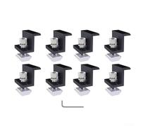 Abrazaderas de extremo y soportes para paneles solares, kit de 8 piezas con llave M8 para una fácil instalación (45 mm)