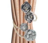 Abrazaderas de flores para cortinas, cortinas para cortinas, Retenedores elegantes ajustables florales ajustables para dormitorio, Retenciones elegantes de parasol de ventana de salón de balcón de c