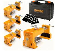 Abrazaderas de gabinete con funda protectora, abrazaderas de instalación de gabinetes, abrazadera de marco frontal, paquete de 4