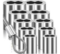 Abrazaderas de hebilla de 8 formas, manguitos de prensado de cables de doble orificio, M1.5-M4, engarces de Cable de acero, suministros de Hardware fijo, 100/10 Uds. Para Cable De Acero(M1.5-100PCS)