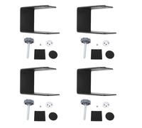 Abrazaderas de instalación frontal de cajón, Clips de fijación de Panel de cajón de acero inoxidable grueso para instalación de banco de mesa con cajones, 4 Uds.