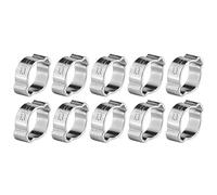 Abrazaderas de manguera, 10 abrazaderas de tubo de acero inoxidable chapado en zinc, abrazadera de manguera de dos orejas, abrazadera de manguera de doble oreja con chapado en zinc para tubo de