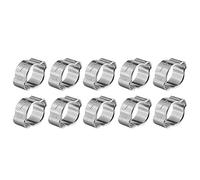 Abrazaderas de manguera, 10 piezas de acero inoxidable chapado en zinc, abrazadera de manguera de dos orejas, 5-23 mm para tubo de gasolina Fule(7-9Mm)