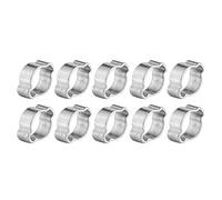 Abrazaderas de manguera, 10 piezas de acero inoxidable chapado en zinc, abrazadera de manguera de dos orejas, 5-23 mm para tubo de gasolina Fule(15-18MM)