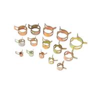 Abrazaderas de manguera 6 mm a 22, galvanizadas, con resorte, for aire, combustible, vacío y agua, 115 unidades