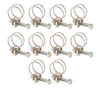 Abrazaderas de Manguera Ajustables 21-25mm, Clips de Doble Alambre con Tornillo Zincado - Fuerte Sujeción, Protección para Tubos, Ideal en Fontanería y Reparaciones Hogar (19 mm (16-19))