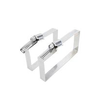 Abrazaderas de manguera de accionamiento, Hardware duradero de gusano de clips de tubo cuadrados de acero Stianless 304(150x150mm(2pcs))