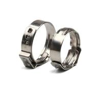 Abrazaderas de manguera de acero inoxidable, 1 juego de abrazaderas de manguera de una sola oreja de 7 a 21 mm, kit de herramientas de acero inoxidable 304, piezas de hardware (130 piezas con alicates