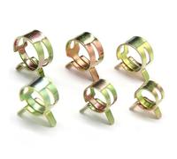 Abrazaderas de manguera de acero inoxidable, 100 unidades, 15 mm-18 mm, acero manganeso 65MN, hebilla elástica de resorte galvanizado, aro de tubería de agua (ID 18 mm)