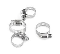 Abrazaderas de manguera de transmisión, 10 Uds., banda de tornillo ajustable, tubo de combustible, Clip de engranaje helicoidal de acero inoxidable