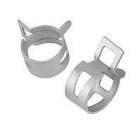 Abrazaderas de manguera M4.5/5/6/7/8/9/10/11/12-37mm, 10 Uds., línea de combustible, aros de abrazadera for tubo de agua, Clips de resorte de sujeción de tubo de aire galvanizados(M17 10pcs)