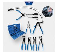 Abrazaderas de Manguera Y Klemmenzangen, 9-tlg. Kit Clic-Schlauchklemmenzange