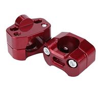 Abrazaderas de Manillar de Motocicleta de Aleación de Aluminio CNC 28mm (1 1/8"") - Elevadores Rojos para Moto, y