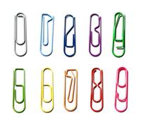 Abrazaderas de metal moldeadas con números creativos de 10 divisiones para educación de la primera infancia y gestión de archivos, abrazaderas de números educativos