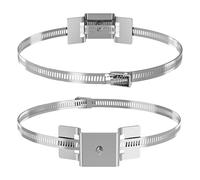 Abrazaderas De Montaje De Metal: Soportes De Soporte De Acero Ajustables, Hardware Duradero Para Exteriores, Accesorio De Fijación Confiable, Resistente A La Intemperie Con Agarre Estable | Kit De Pos