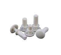 Abrazaderas de nailon con cierres a presión, 50 piezas remaches plástico tipo R, expansión, tuercas, hebillas, clips R20, R30, R40, R50 y R60 for PC(White,R2632 50PCS)