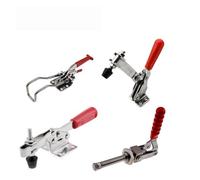 Abrazaderas de palanca Abrazadera de palanca ajustable de acero inoxidable 304 con bloqueo de empuje y tracción, herramienta manual de liberación rápida horizontal y vertical(36202)