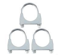 Abrazaderas de perno en U, para redondas con abrazaderas de tubo tipo sillín de acero inoxidable pesado, construcción de acero resistente, paquete de 3 (32 mm/36 mm/38 mm)