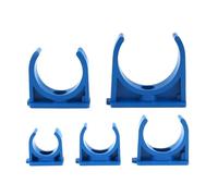 Abrazaderas de PVC en forma de U para, Abrazaderas de tubo PVC, paquete 10 tamaños múltiples azules for riego jardín con soporte agua(40mm)