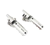 Abrazaderas de reposapiés plegables delanteros con almohadilla de pedal ParaR1250GS/R1200GS 2013-2022 cromadas Estriberas(Chrome)