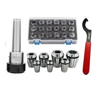 Abrazaderas de resorte ER20 ER40 ER25 ER32 + MTA MTB ER MT3 MT2 MT4 + llave, mandril, cono soporte Morse para herramienta torno fresado CNC(0.015mm (A) MTA3-ER32-18Pcs )