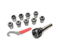 Abrazaderas de resorte ER25, 9 piezas, MTA/MT4, MT3, MT2, ER25, M12, 1 llave ER25, 1 portabrocas, mango Morse, cono for herramienta de torno de fresado(MTB2-ER25 (11PCS))