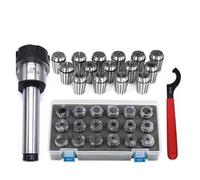 Abrazaderas de resorte ER25, 9 Uds. MTA/MT4 MT3 MT2 ER25 M12, 1 Uds., llave ER25, 1 Uds., portabrocas, cono de mango Morse for herramienta de torno de fresado(MTB5-ER25-15Pcs)