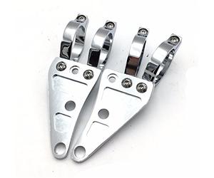 Abrazaderas de señal de giro cromadas de 35 mm, soporte de montaje de faro, horquilla, Chopper, Cafe Racer, negro, para CBR universal, Kawasaki, Suzuki, Yamaha, Harley Davidson