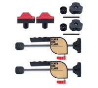 Abrazaderas De Tope De Banco,Herramientas de Carpintería de Liberación Rápida,Juego De Clip De Tope De Banco De Aleación De Aluminio | Para Corte Ensamblaje Reparación Muebles De Trabajo Sierra