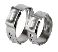 Abrazaderas de tubo de acero inoxidable de una sola oreja, sin escalonamiento, de 5,8 a 23,5 mm, for conexiones de tubería PEX.(13.7-16.2mm (2pcs))