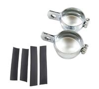 Abrazaderas de Tubo de Luz Abrazaderas luz antiniebla para intermitentes, piezas iluminación para, color negro y plateado soporte de ventosa montaje(C63D7HH1502897-S-2)