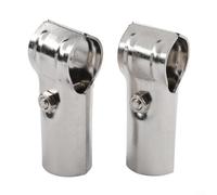 Abrazaderas de tubo en T de acero inoxidable, paquete de 4 para tubos de 25 mm, abrazadera de malla de alambre, soporte de tubería, cierre resistente al óxido para percheros, pasamanos, estantes