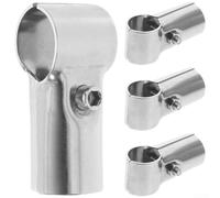 Abrazaderas de tubo en T de acero inoxidable para valla de malla de alambre y soporte de tuberías, adecuadas para tubos de 25 mm de diámetro, paquete de 4 soluciones de sujeción