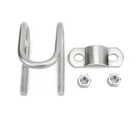 abrazaderas de tubo transversal, Perno de abrazadera en forma U acero inoxidable 304 plateado M6 M8 varios tamaños(M6x63x20mm-1set)