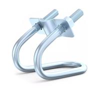 Abrazaderas de tubo transversales con doble perno en U, galvanizadas, para tubería de 1,2" x 3/4" de diámetro exterior (25 x 40 mm), conector para andamio de invernadero.