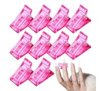 Abrazaderas de uñas para uñas de gel,Clip de uñas para sujetar las uñas - 10 piezas de molde de uñas de extensión de formas de uñas de gel de polietileno - Práctico clip de uñas de gel de polietileno