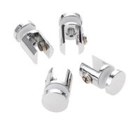 Abrazaderas De Vidrio Abrazadera de vidrio ajustable con tornillo 4 piezas for soporte tablero 8-12 mm, estante clip(Fit 10-12mm Glass)