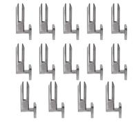 Abrazaderas de vidrio de acero inoxidable 304 resistentes para barandilla de valla de piscina, montaje lateral, se adapta a vidrio de 5/16 a 13/25.4 pulgadas (8 mm-13 mm), paquete de 14 y resistentes
