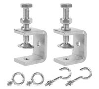 Abrazaderas en C de 304 Acero Inoxidable, 6 Piezas Abrazadera en C Metalica, Sargentos G, Ajustables Sargentos de Apriete para Carpintería, Montaje, Soldadura y Proyectos Domésticos