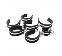 Abrazaderas en forma de R con acolchado de goma de 2 abrazaderas de tubo tipo R con revestimiento de goma y abrazadera en P de acero inoxidable 304, de 6 a 50 mm(20mm)