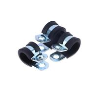 Abrazaderas en forma de R con amortiguación de gom Abrazaderas tipo P de acero inoxidable 304 con revestimiento de goma for cables, mangueras y tuberías (2 unidades, varios tamaños)(8MM)