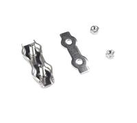 Abrazaderas for cables de acero inoxidable 304, de 1, 2 o 5 piezas, M2, M5, M6, M8 y M10, con agarres simples o dobles.(M2 Double Clip 5Pcs)