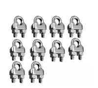 Abrazaderas for cables en forma de U acero inoxidable 304, accesorios sujeción for eslingas 1, 2, 3, 4, 5, 6, 8 y 10 mm, 1-50 unidades Para Caminar Y Andar En Bicicleta(M6-10PCS)