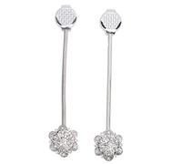 Abrazaderas magnéticas para cortinas con diseño de flores de cristal, elegantes clips de acero inoxidable para cortina, hebilla para sala de estar y dormitorio, juego de 2 piezas