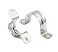 Abrazaderas Metalicas para Tubos Ø 25 mm, Abrazaderas en U Acero Inoxidable 304 Para Tubos de Agua, Manguera o Mástil | PACK 20 unidades